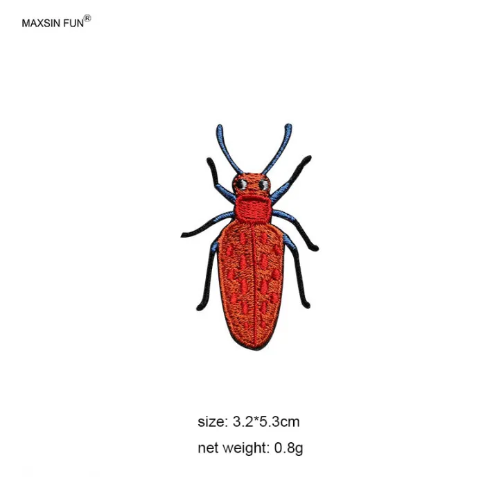 1%20Piece%20Cute%20Ladybird%20Beetle%20Stick%20on%20Embroidery%20Fabric%20Stickers%20Cartoon%20Animal%20Self-adhesive%20Clothes%20DIY%20Accessories%20-%20Image%205