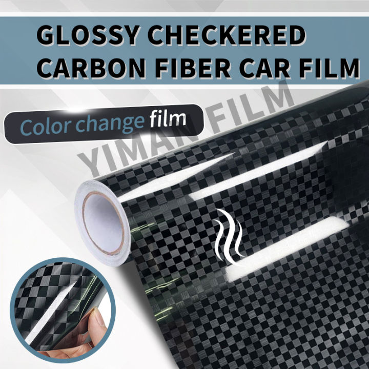 High Gloss 9D Plaid Pattern Forged Carbon Fiber Bon Film Car Wrap Vinyl ...