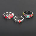 Demon Slayer Series Cosplay Ring Kimetsu No Yaiba Metal Enamel Open Adjustable Finger Ring for Women Men Anime Accessories. 