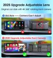 11.3 inch Car Multimedia Player 4K 360° Rotating Camera Wireless Carplay Android Auto Dash Cam Video Recorder Dashboard Car DVR. 
