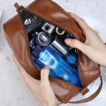 Men Business Travel Wash Toiletry Bag Waterproof PU Leather Bathroom Shaving Tools Organizer Bag Makeup Pouch Women Cosmetic Bag. 