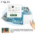 UNKAS 1 Gang + 1 Receiver 86 Wireless Smart RF 433Mhz 100-250V Remote Control Mini Relay Receiver Home Led Light Lamp Switch. 