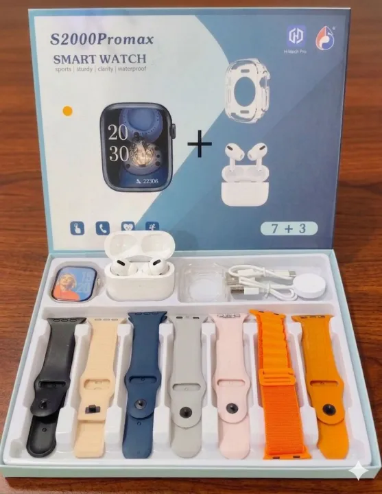 S2000%20Pro%20Max%20Smart%20Watch%20with%20Wireless%20AirPods%20Pro%20-%2010-in-1%20Mega%20Combo%20Pack%20-%207%20Changeable%20Straps/Belts%20with%20Free%20Protective%20Watch%20Cover%20-%20Bluetooth%20Call%20&%20Fitness%20Tracker%20Smartwatch%20for%20Men%20&%20Women%20techexbd%20-%20Image%205