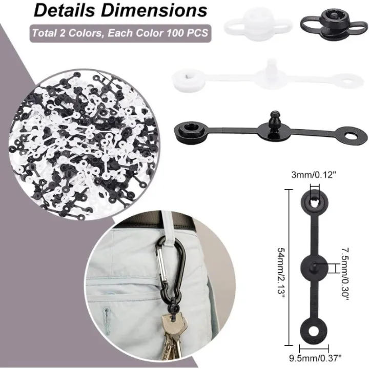 200%20Pcs%20Plastic%20Snap%20Button%20Keychain%20Connector%20Tab%20Snap%20Clip%20Button%20Fastener%20Wristbands%20for%20Wristbands%20Raincoats%20-%20Image%203