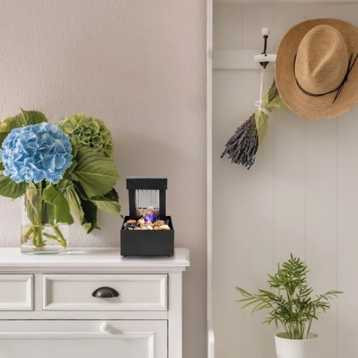 Tabletop%20Fountain%20with%20Light%20Battery/USB%20Operated%20Mini%20Indoor%20Water%20Fountain%20Feature%20Zen%20Meditation%20Fountain%20Decor%20Sound%20-%20Image%202