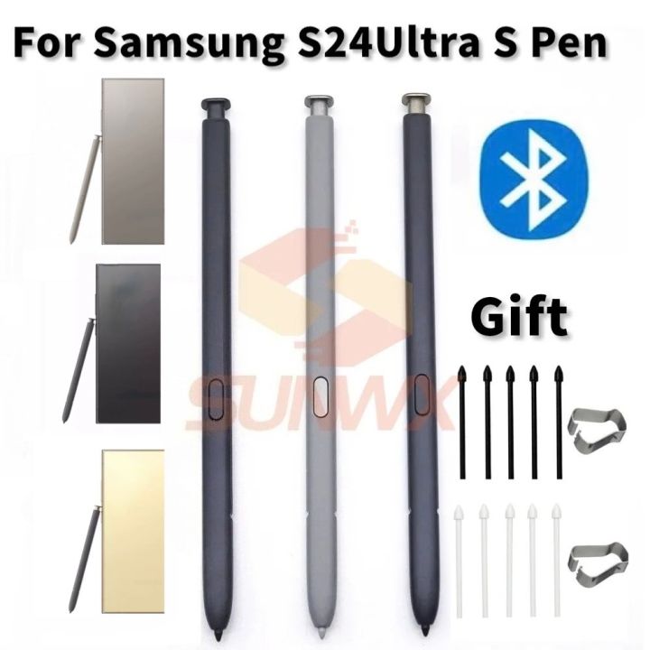 Stylus For   S24 Ultra SM-928B/W/U Touch Screen Stylus S Pen Pencil With Bluetooth Function Support Air Command