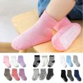 6Pairs/Lot Anti-slip Non Ankle Socks With Grips For Baby Toddler Kids Boys Girls All Seasons Cotton Floor Socks For 0-3Years. 