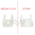 PVC rail mounting bracket for LED neon flex hose light and LED strip. 