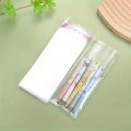 30/50/100pcs Self-Adhesive OPP Clear Cellophane Bag, Stationery Storage Bag, Self-Sealing Bag, Packing Bag.