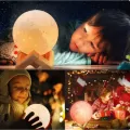 1 LED Moon Light Galaxy Light, DIY Moon Night Light, Girl, Boy, Child, Woman Birthday Gift, Bedroom Decoration (Warm Light). 