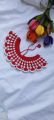 Kushikatar gola Crochet baby neck for any size made by the thread of Nine best for summer baby girls Handmade Fashionable cute Crochet Baby Neck Design dress for girls 1 peices white and Green Colour Kushikatar jamar gola crochet baby neck design.