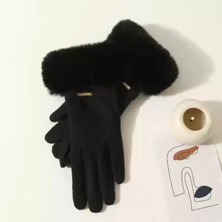 Winter%20Women%20Keep%20Warm%20Plus%20Velvet%20Touch%20Screen%20Thicken%20Plush%20Wrist%20Suede%20Gloves%20Fashion%20Personality%20Elegant%20Drive%20Cycling%20-%20Image%203
