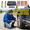 Tire Repair Kit Emergency Tyre Puncture Plug Tool Set with Repair Glue &  Strips for Car Motorcycle Bicycle. 