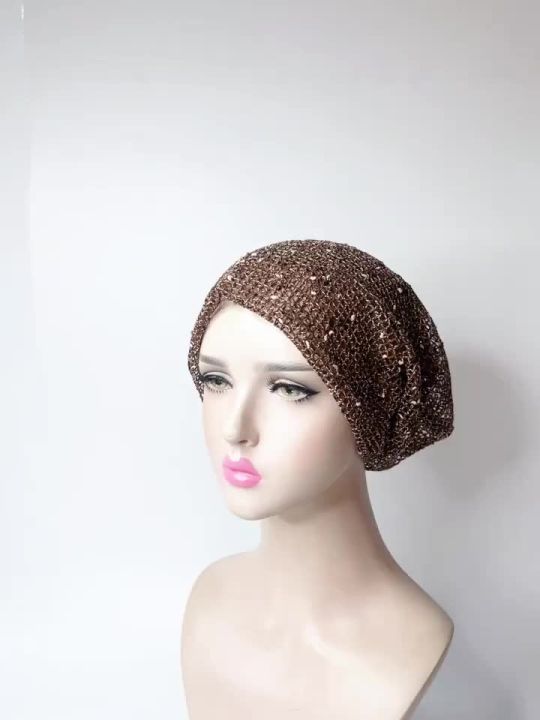 New Double Used Breathable Turban Hat Women Mesh Beanies Skullies Casual Outdoor Muslim Thin Hats Head Cover Caps Cap Gorras