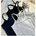 2026 Summer Solid Color Basic Knitted Tank Top Women Summer Vintage Sleeveless Camis 90s Cool Girls Streetwear Black Soft Tees. 