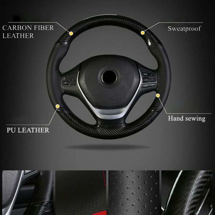 Universal%20Leather%20Steering%20Wheel%20Cover%20Carbon%20Fiber%20Pattern%20Fashion%20Sport%20Hand%20Stitches%20Soft%20Anti%20-%20Slip%20-%20Image%203