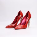 luxury Red Bottom Black Pointed toe Heels for Women Shoes 2024 Elegant and Classy Designer Slingback Heels High Quality big Size. 