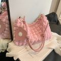 Trendy Pleated Bubbles Shoulder Bags Handbag Daily Commuting Bag Underarm Bag Plaid Quilted Solid Totes Bag Messenger Bag. 