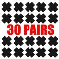 30 Pairs/60Pcs Hot  Experience Cross/X Shape Disposable Self-Adhesive Disposable Satin Nipple Cover Breast Pasties Stickers. 
