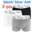 3 pis. Cotton Boxer. best quality. Men Underwear. Black/blue/ash. 