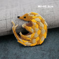 1 Piece Embroidery Animal Iron on Patch Cartoon Chameleon Hornbill Lemur Okapi Groundhog Platypus for Clothes DIY Applique.