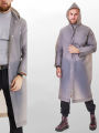 Thick drawstring EVA raincoat, outdoor travel and fishing raincoat, portable long waterproof one-piece raincoat.