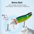 Popper Fishing Lures Top Water Hard Baits Whopper Plopper Soft Rotating Tail 85mm 15g Popper Wobblers For Bass Pike.