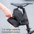 ROCKBROS Bicycle Bag MTB Road Bike Tail Bag Water Bottle Bag Waterproof Saddle Seatpost Rear Bag 1.5L Large Storage Cycling Bag. 