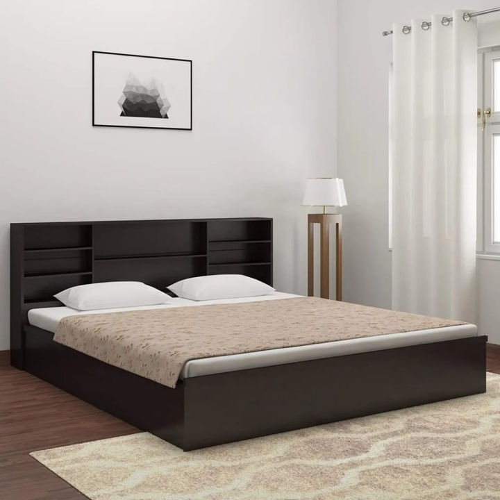 FurnitureShala Stylish and High Quality Double size box khat/bed (5/7 feet)