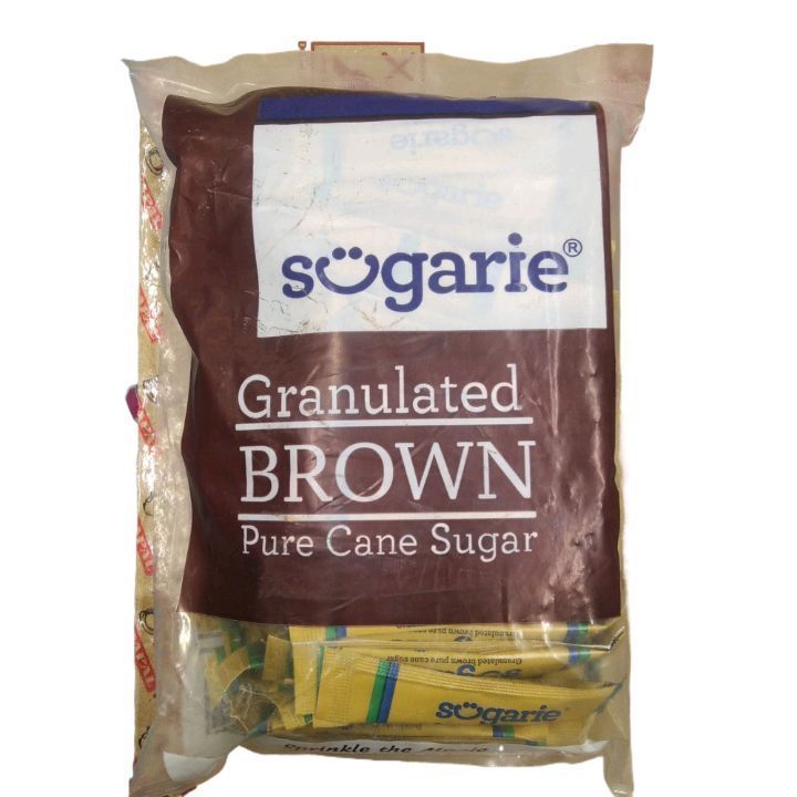 Sugarie Brown Sugar Sachets/ Sugarie Granulated Brown sugar sachets Pack/Box ( 100 Sachets )