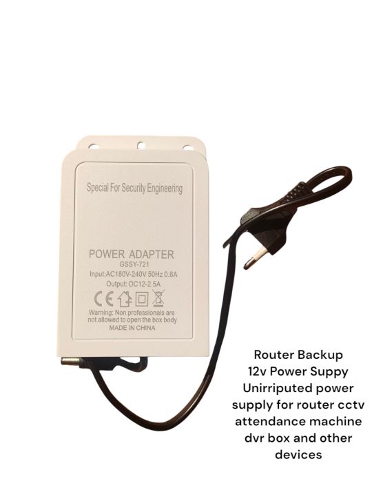 Router UPS  DC12 6V-2A Power Backup for Wi-Fi Modem CCTV, Mini UPS Set-top Box Home Camera