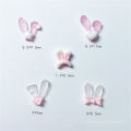 20pcs 3D Korean Rabbit Ear Resin Nail Art Charms Pink White Bunny Kawaii Jewelry Nail Rhinestones Decorations Accessories DIY. 