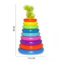 Rainbow Stacking Ring Tower Montessori Educational Baby Toy Pyramid Tower Cup Dinosaur Stacking Toys Beach Pool Toy. 