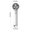 Portable 2000mah Air Conditioner 3 Gears Electric Personal Fan Handheld Mini Fan with Hook for Outdoor Travel Camping. 