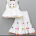 2 pc lown gharara and frock new design frock for kids top quality dresses. 