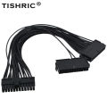 TISHRIC 30CM Dual PSU ATX 24Pin Power Supply Synchronizer Male to Female ATX Mining Supply Sync Starter ADD2PSU Riser For GPU. 
