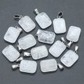 Natural White Clear Quartz Durre Najaf Stone Pendant for Men Women DIY jewelry making. 