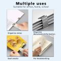 Mini Traceless Reusable Hand Clamp Push Stapler Paper Book File Office School Student Binder Binding Tools Supplies.