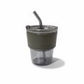 1 pcs mug sleeves reusable clear, iced coffee cup, leather cupsoffee travel mug, glass travel coffee mug, mup with leather, leather glass coffe mug with, 15 oz tumbler, iced coffee cups with lids white color. 