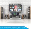 Bluetooth Home Audio Amplifier System-Upgraded 2 Channel 300 Watt Wireless Home Audio Sound Power Stereo Receiver w/USB, Micro SD, Headphone,2 Microphone Input w/Echo, Talkover for PA. 
