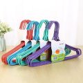10 Pieces Metal Plastic Wrap Hangers - Assorted Colors. 