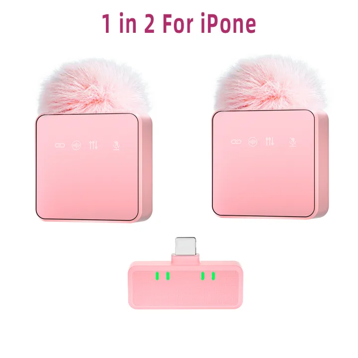 Pink%201%20In%204%20Wireless%20Lavalier%20Microphone%20Noise%20Reduction%20With%20Windproof%20Cap%20Mute%20Recording%20Function%20Portable%20Audio%20Video%20Live%20-%20Image%207