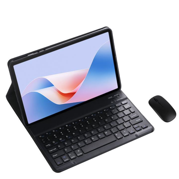 Keyboard Case for HUAWEI MediaPad Tab 2/T10/T10S 10.1inch Tablet Detachable Bluetooth Keyboard Cover & Mouse （Black）