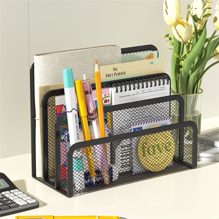 Papers%20Trays%20Notebook%20Stand%20Rack%20Desk%203-layer%20Black%20Metal%20Iron%20Mesh%20Holder%20for%20Magazine%20Document%20File%20Book%20Rack%20Organizer%20Office%20-%20Image%203