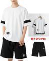 ShopMee Summer Men' Stylish Combo Set Of Half-Pant And Tshirt. 