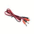 2pcs Banana Plug To Alligator Clip Wire Power Test Lead Red And Black Length Crocodile Clamp Small Battery Copper 1 Meter. 