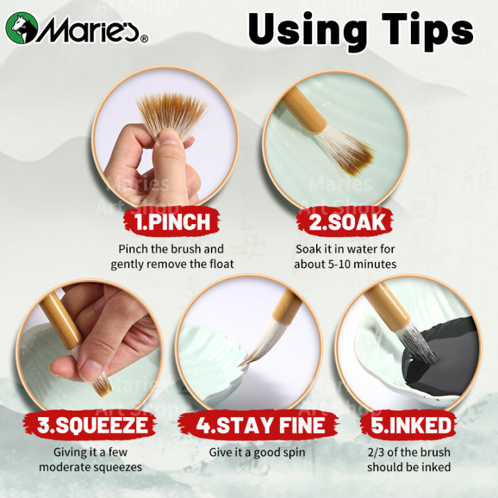 Marie's%201pc%20Chinese%20%20Calligraphy%20Brush,Jianhao/Wolf%20Hair/Wool%20for%20Painting,Writing,Official%20Script,Regular%20Script,Cursive%20Script%20-%20Image%207