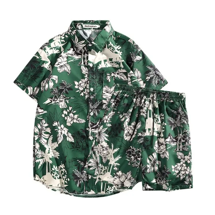 Hawaii%20Short-sleeved%20Flower%20Shirts%20and%20Shorts%20Set%20for%20Men%20and%20Women%20Loose%20Beach%20Vacation%20Wear%20Summer%20Thin%20Couples%20Clothing%20-%20Image%207