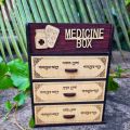 top chamber medicine organiser box (new update model)High quality mdf board made.beautiful handicraft product.