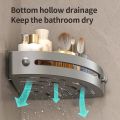 ABS Bathroom Wall Hanging Triangle Toilet Corner Wall Waterproof Non-punching Storage Bathroom Storage Shelf. 
